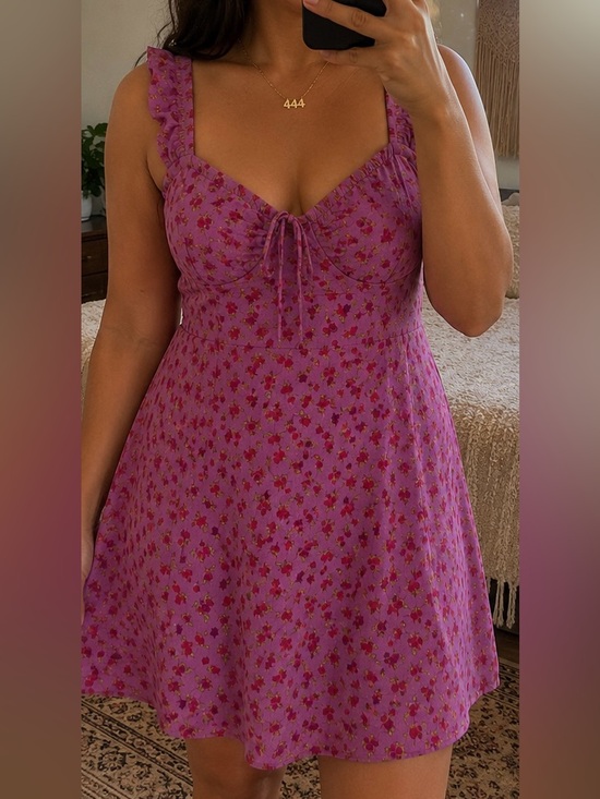 wild fable Dresses & Skirts - Wild Fable Floral Sweetheart Neckline Mini Dress - Size XL